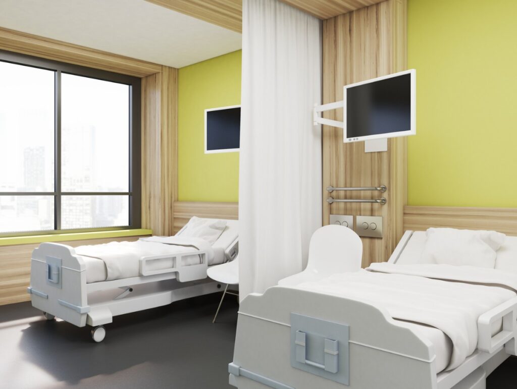 white color curtains for hospital bed privacy